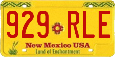 NM license plate 929RLE