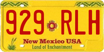 NM license plate 929RLH
