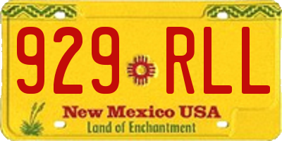 NM license plate 929RLL