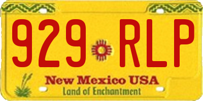 NM license plate 929RLP