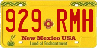 NM license plate 929RMH