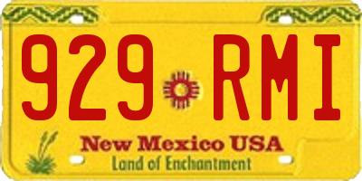 NM license plate 929RMI