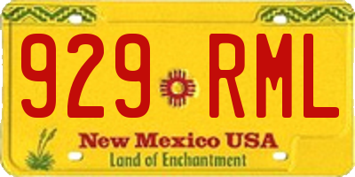 NM license plate 929RML