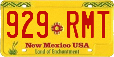 NM license plate 929RMT