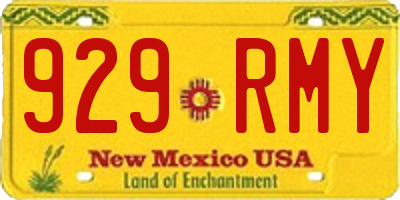 NM license plate 929RMY