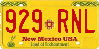 NM license plate 929RNL