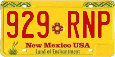 NM license plate 929RNP