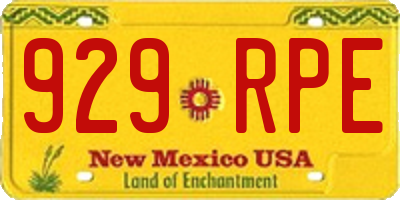 NM license plate 929RPE