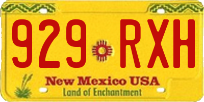 NM license plate 929RXH