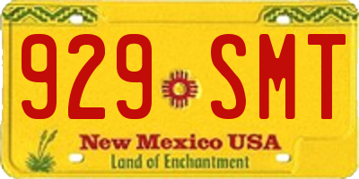 NM license plate 929SMT