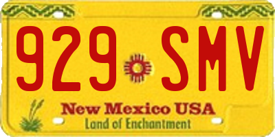 NM license plate 929SMV