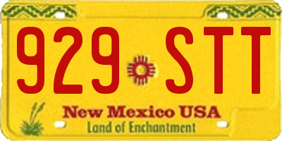 NM license plate 929STT