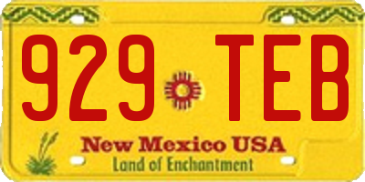 NM license plate 929TEB