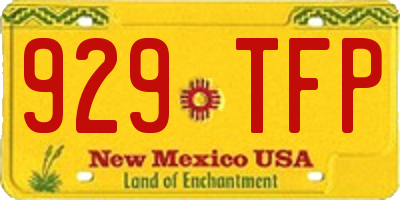 NM license plate 929TFP