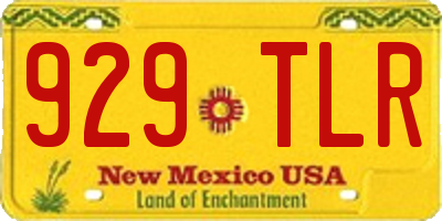NM license plate 929TLR