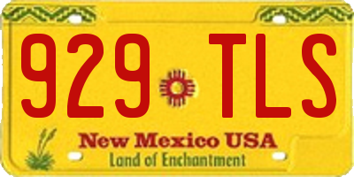 NM license plate 929TLS