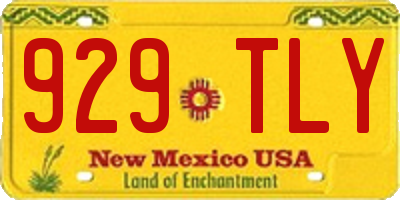 NM license plate 929TLY