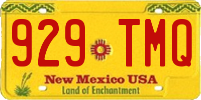 NM license plate 929TMQ