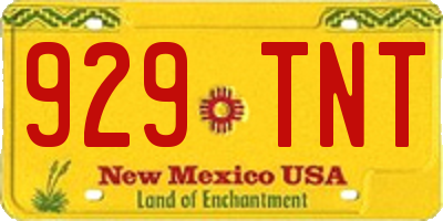 NM license plate 929TNT