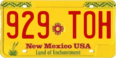 NM license plate 929TOH