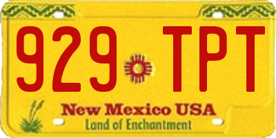 NM license plate 929TPT