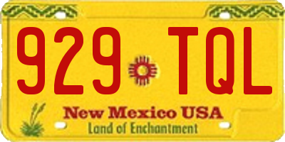 NM license plate 929TQL