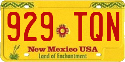 NM license plate 929TQN