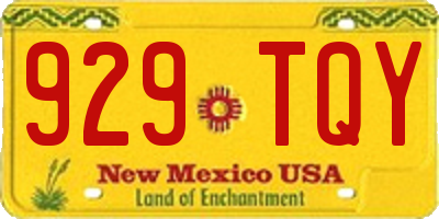 NM license plate 929TQY