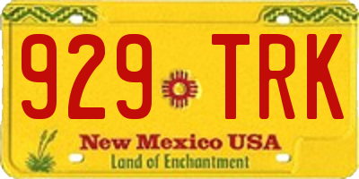 NM license plate 929TRK