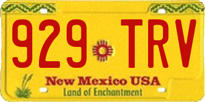 NM license plate 929TRV