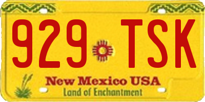 NM license plate 929TSK