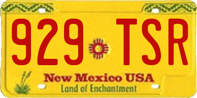 NM license plate 929TSR