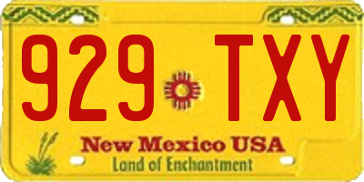 NM license plate 929TXY