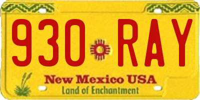 NM license plate 930RAY