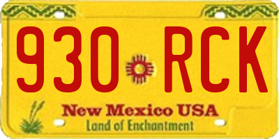 NM license plate 930RCK