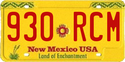 NM license plate 930RCM