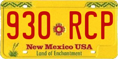 NM license plate 930RCP
