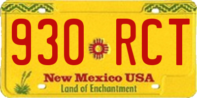 NM license plate 930RCT