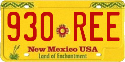NM license plate 930REE