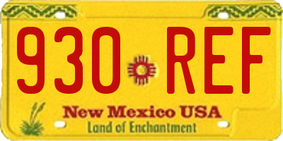 NM license plate 930REF