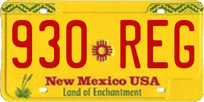 NM license plate 930REG