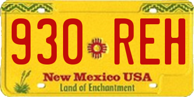 NM license plate 930REH
