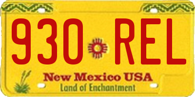 NM license plate 930REL