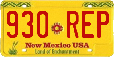 NM license plate 930REP