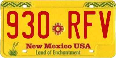 NM license plate 930RFV