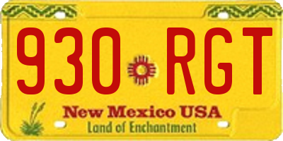 NM license plate 930RGT