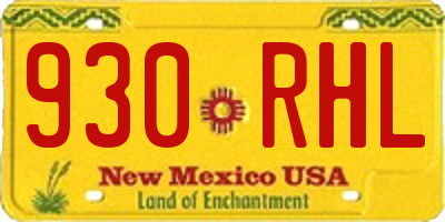 NM license plate 930RHL