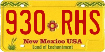 NM license plate 930RHS