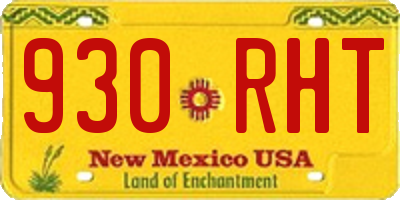 NM license plate 930RHT