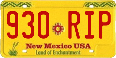 NM license plate 930RIP